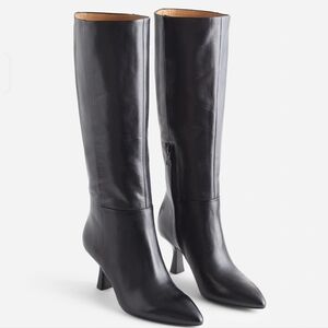 Madewell The Justine Black Leather Knee Boot - 7.5
